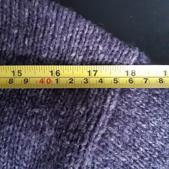 Le 31 by Simons SZ M Chunky Men's Turtleneck Sweater Blue w/White Fleck - Picture 7 of 13